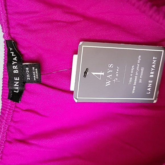 Lane Bryant NWT 4 ways to wear Flounce ruffle top 22/24 - Picture 5 of 7